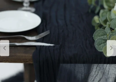Navy blue table runners